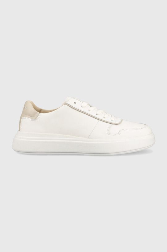 Низкие кожаные кроссовки на шнуровке Calvin Klein, белый