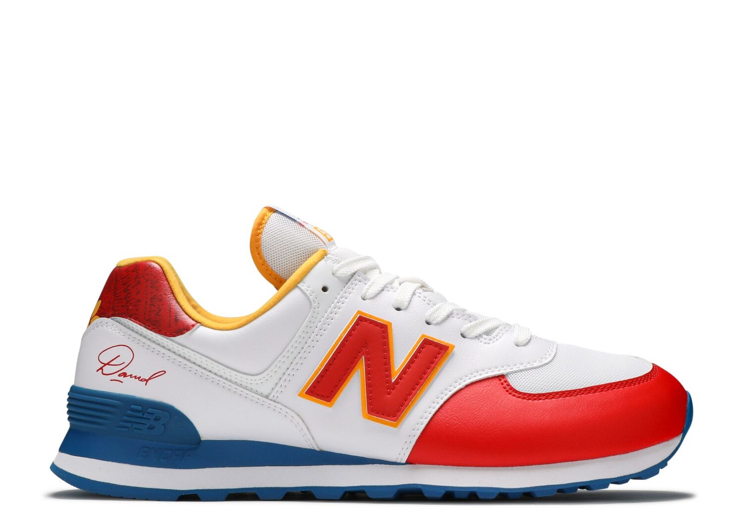 

Кроссовки New Balance David Sunflower Seeds X 574 'Blue Munsell White', белый