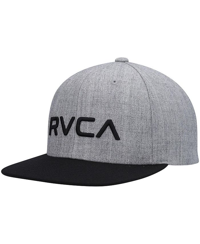 Серая и черная шляпа Snapback из твила с логотипом для больших мальчиков и девочек RVCA, серый