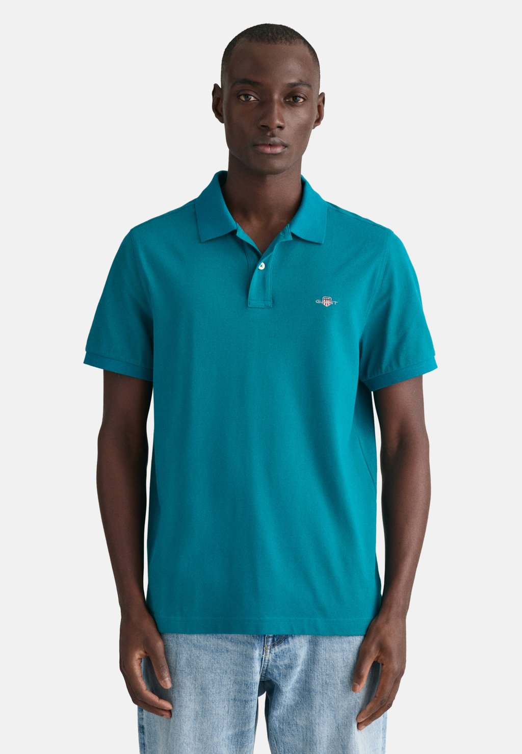 Рубашка-поло SHIELD GANT, цвет ocean turquoise стайлер beurer hc45 ocean turquoise 594 20