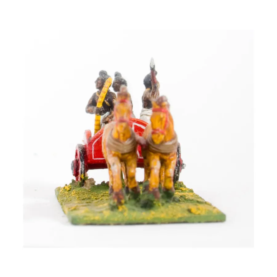 

2 конные колесницы с водителем, лучником и метателем копья, Ancient Miniatures - Macedonian & Punic Wars - Indian (15mm)