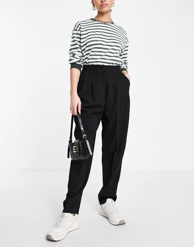 

Черные мягкие свободные брюки для мамы ASOS
