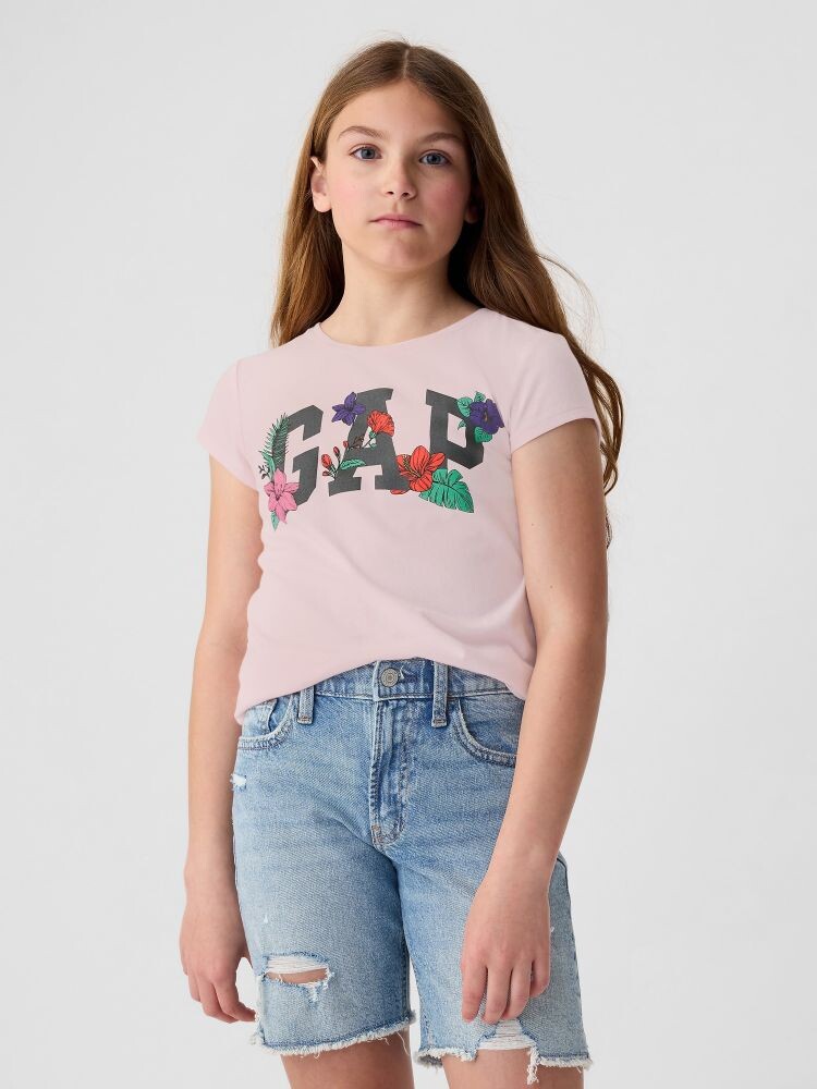 

Детская футболка с логотипом Gap, розовый