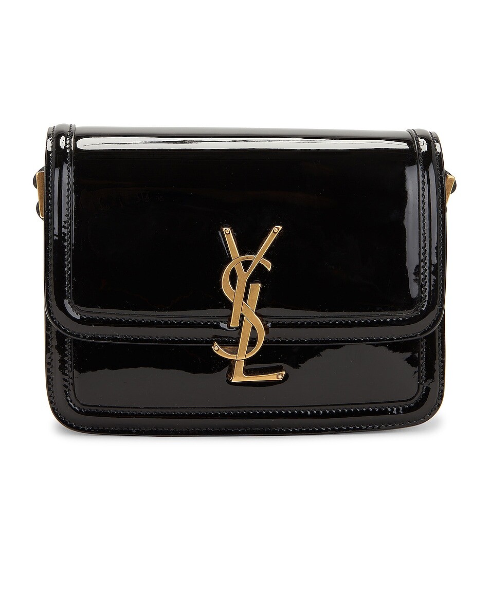 

Сумка Saint Laurent Small Solferino Patent Monogramme Satchel, цвет Nero & Nero
