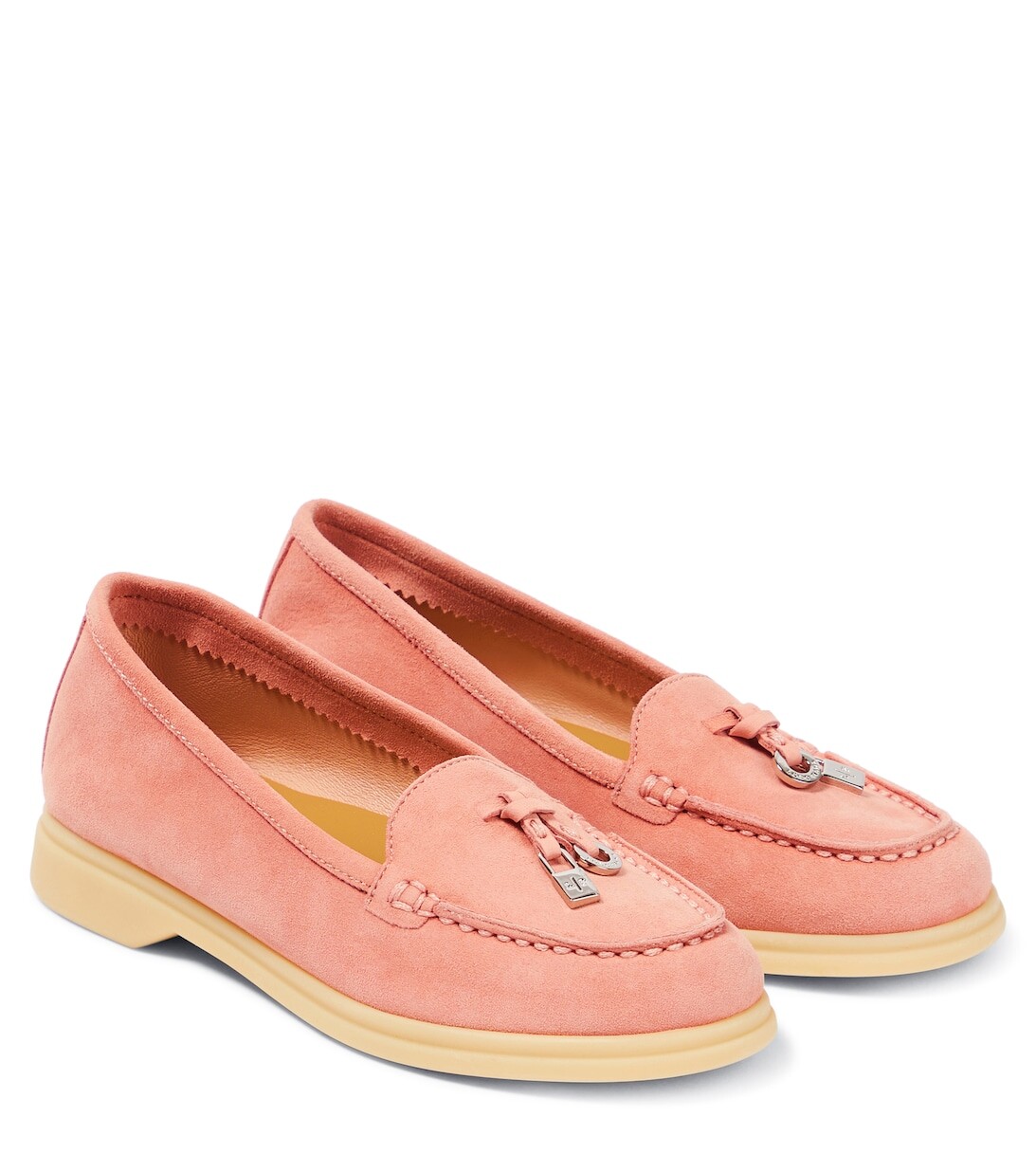 

Замшевые лоферы Summer Charms Loro Piana, розовый