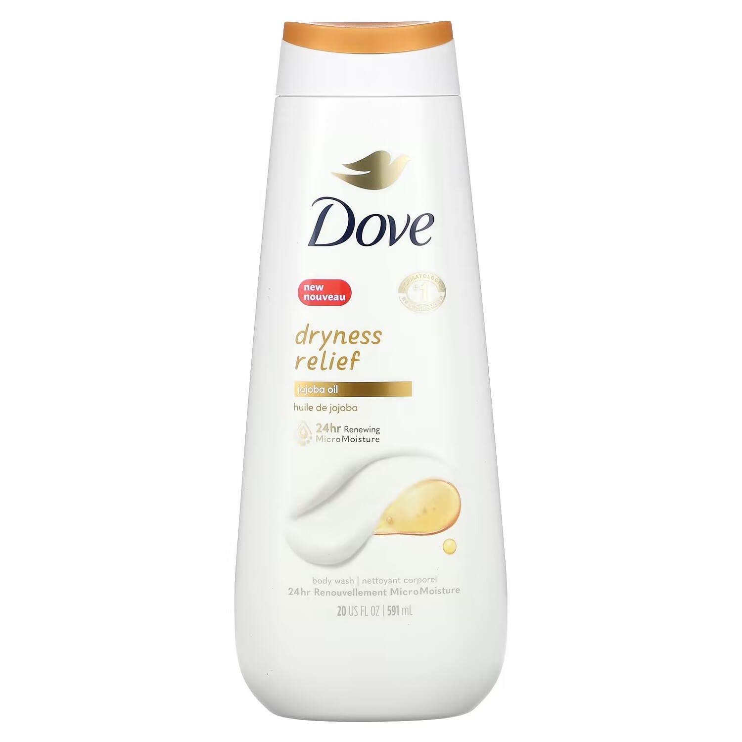 

Гель для душа Dove против сухости с маслом жожоба, 591мл