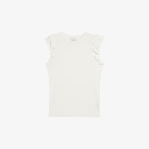 

Топ marhlou эластичной вязки с двойной оборкой Ted Baker, белый