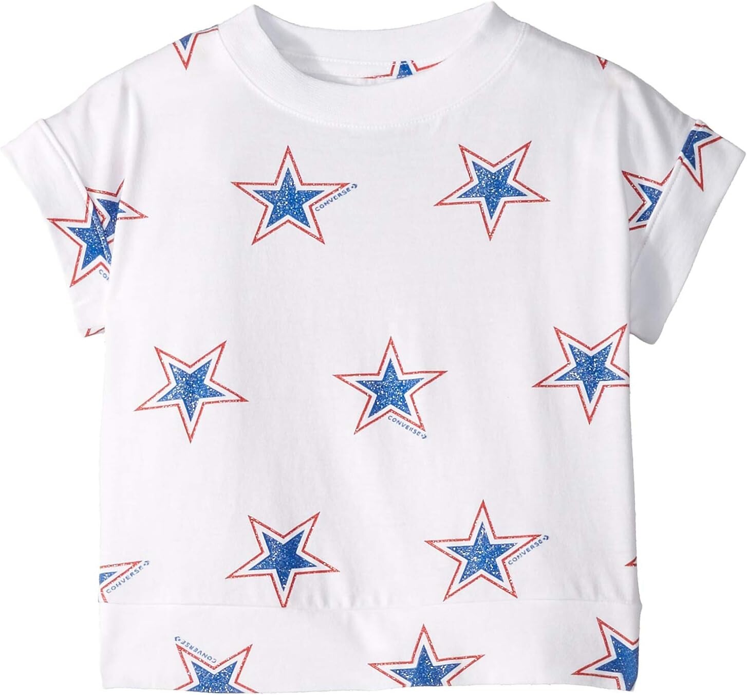 

Топ Converse All Over Print Boxy Knit Top, белый