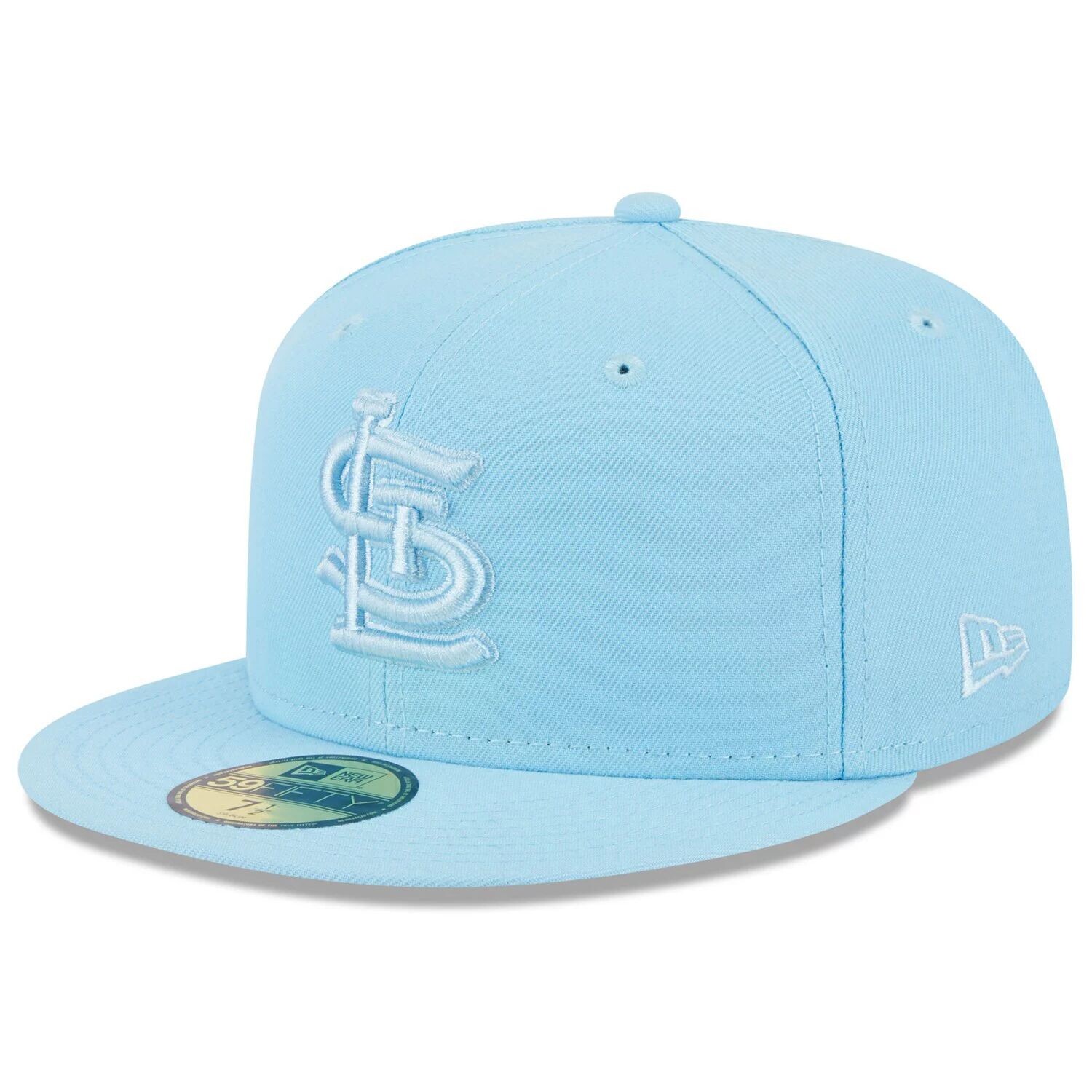 

Мужская шляпа New Era Голубая St. Louis Cardinals 2023 Spring Color Basic 59FIFTY Облегающая шляпа