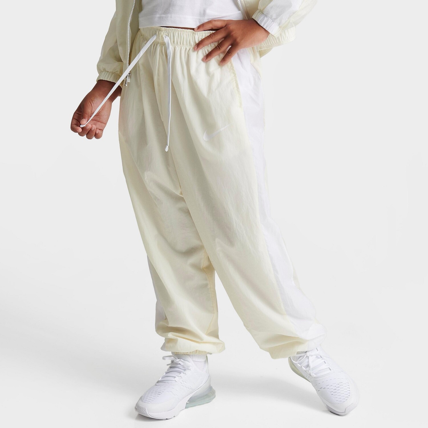

Тканые брюки-джоггеры Nike Sportswear для девочек, белый