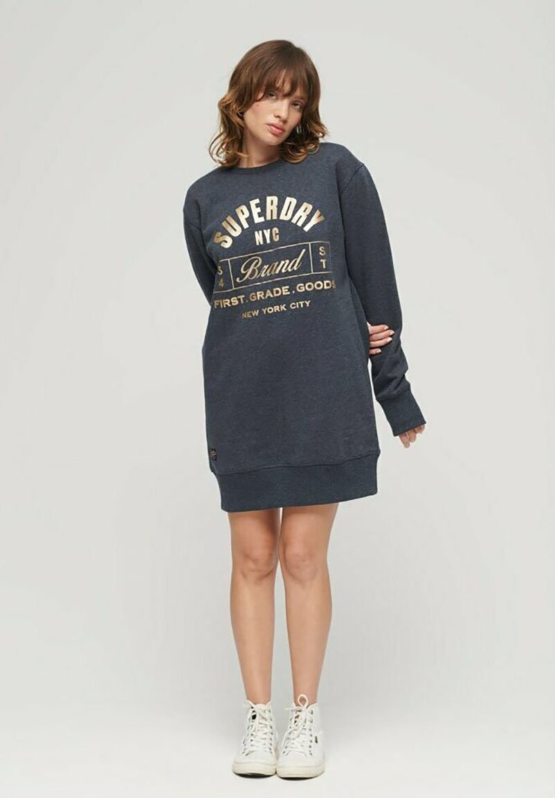 

Платье из джерси LUXE METALLIC LOGO Superdry, синий