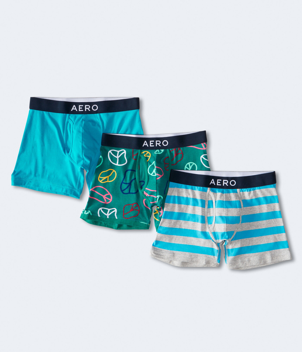 

Модные трикотажные трусы-боксеры (3 шт.) Aeropostale, мультиколор