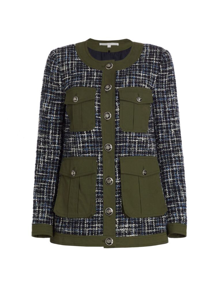 

Блейзер Fielding с твидовой отделкой Dickey Veronica Beard, цвет Navy Multi