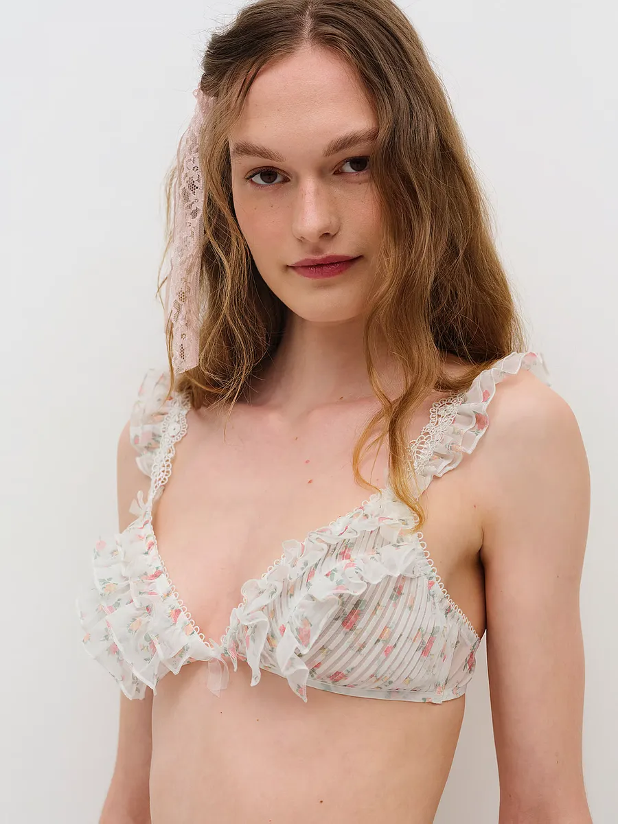 

Сабрина Бралетт For Love & Lemons, розовый/зеленый