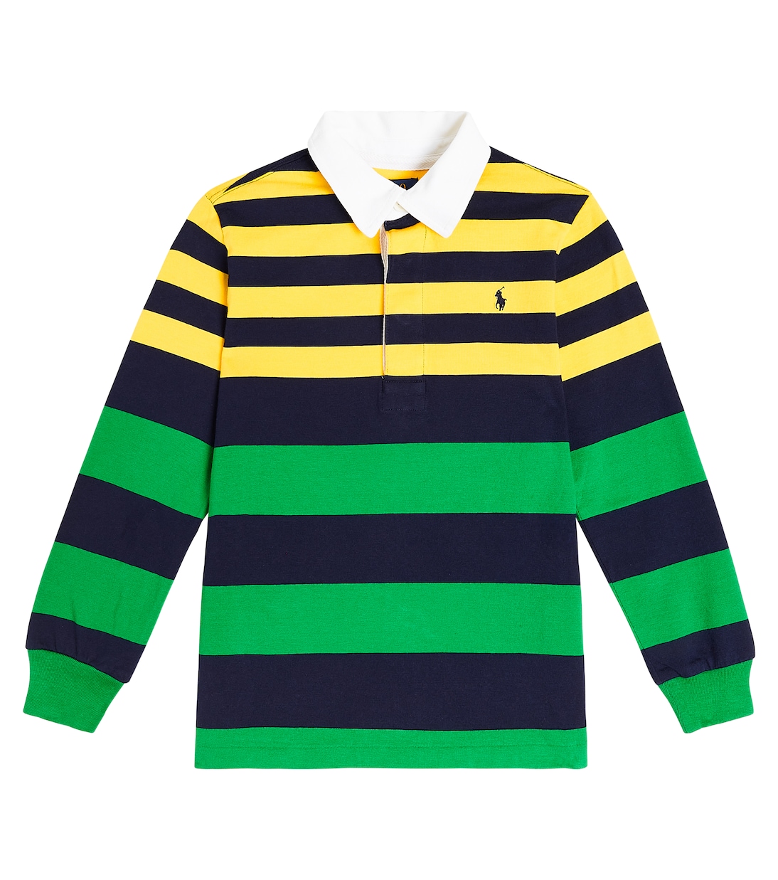 цена Полосатая рубашка-поло из хлопка Polo Ralph Lauren Kids, мультиколор