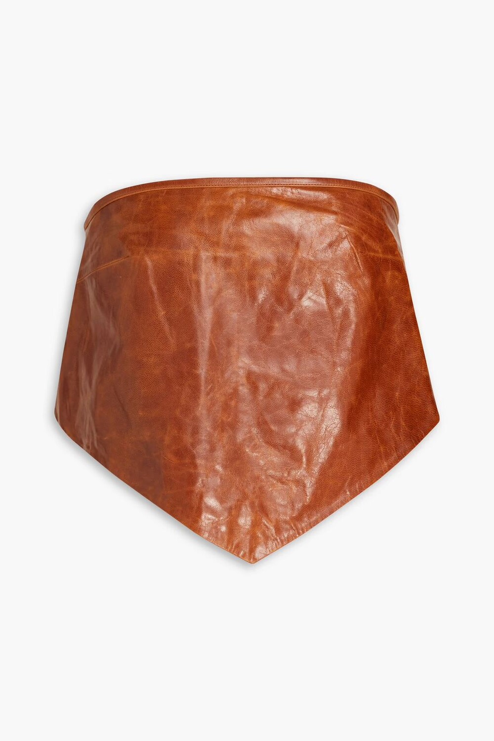 

Укороченный кожаный топ без бретелек Remain Birger Christensen, цвет Tan