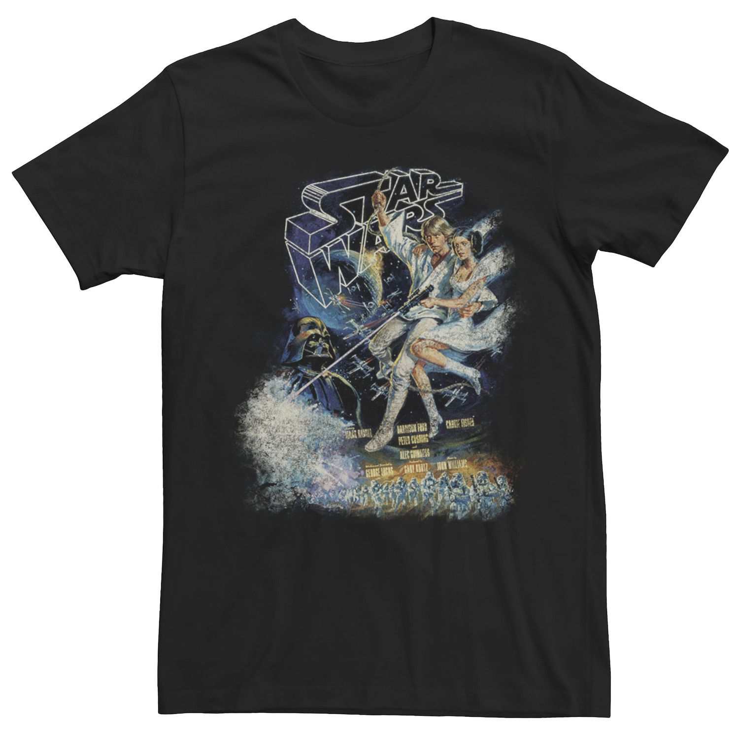 Мужская винтажная футболка с плакатом в стиле поп Star Wars