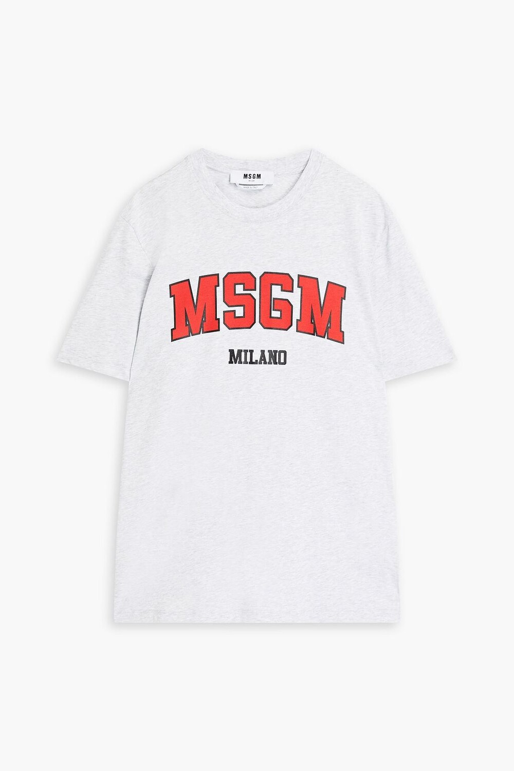 

Футболка из хлопкового джерси с меланжевым принтом MSGM, серый