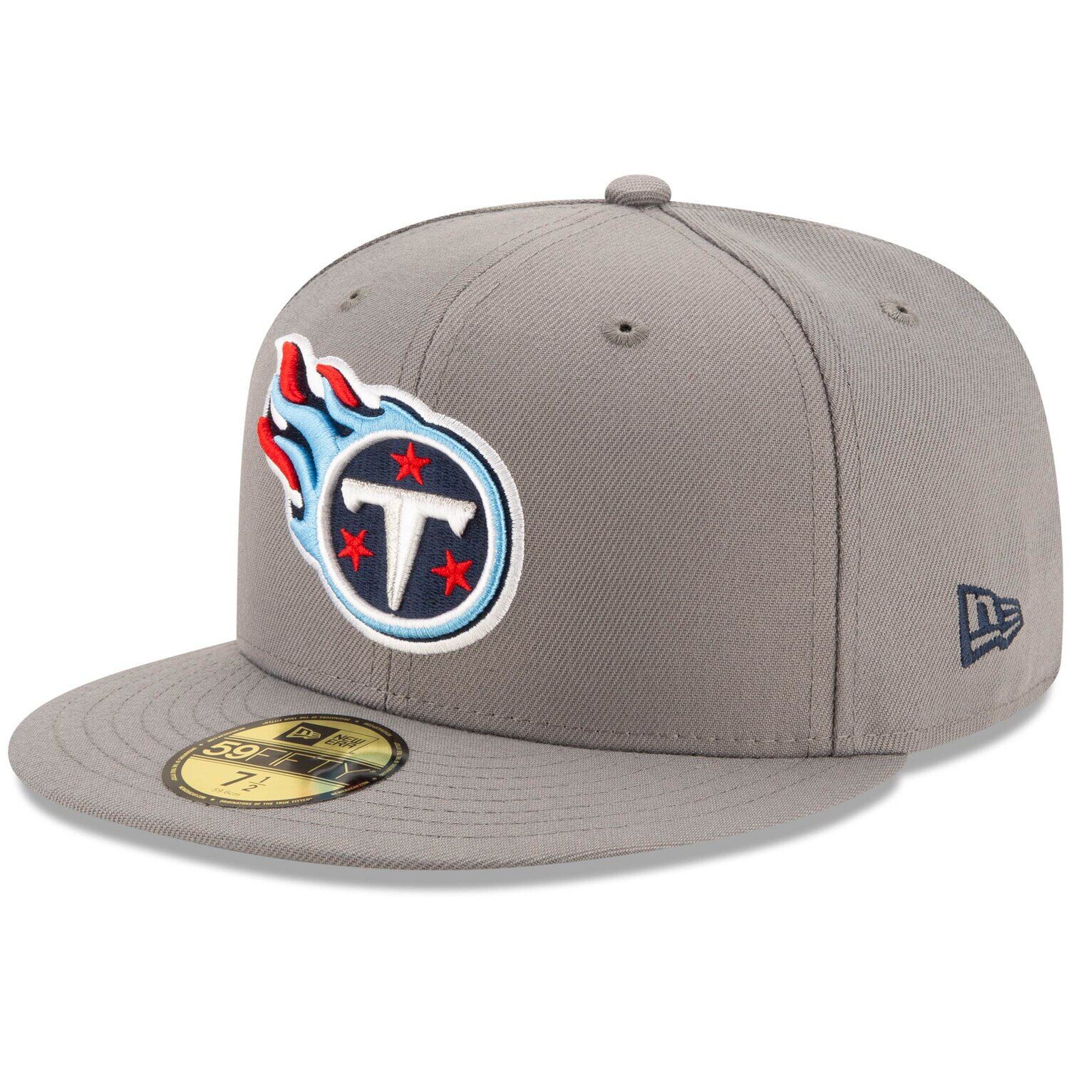 

Мужская приталенная шляпа New Era Graphite Tennessee Titans Storm 59FIFTY