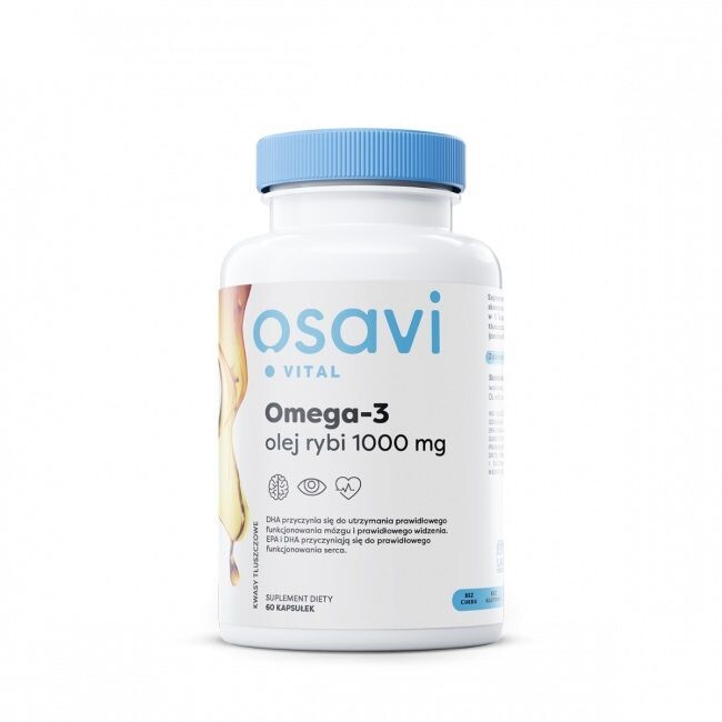 

Омега-3 жирные кислоты Osavi Omega-3 Olej Rybi 1000 mg, 60 шт