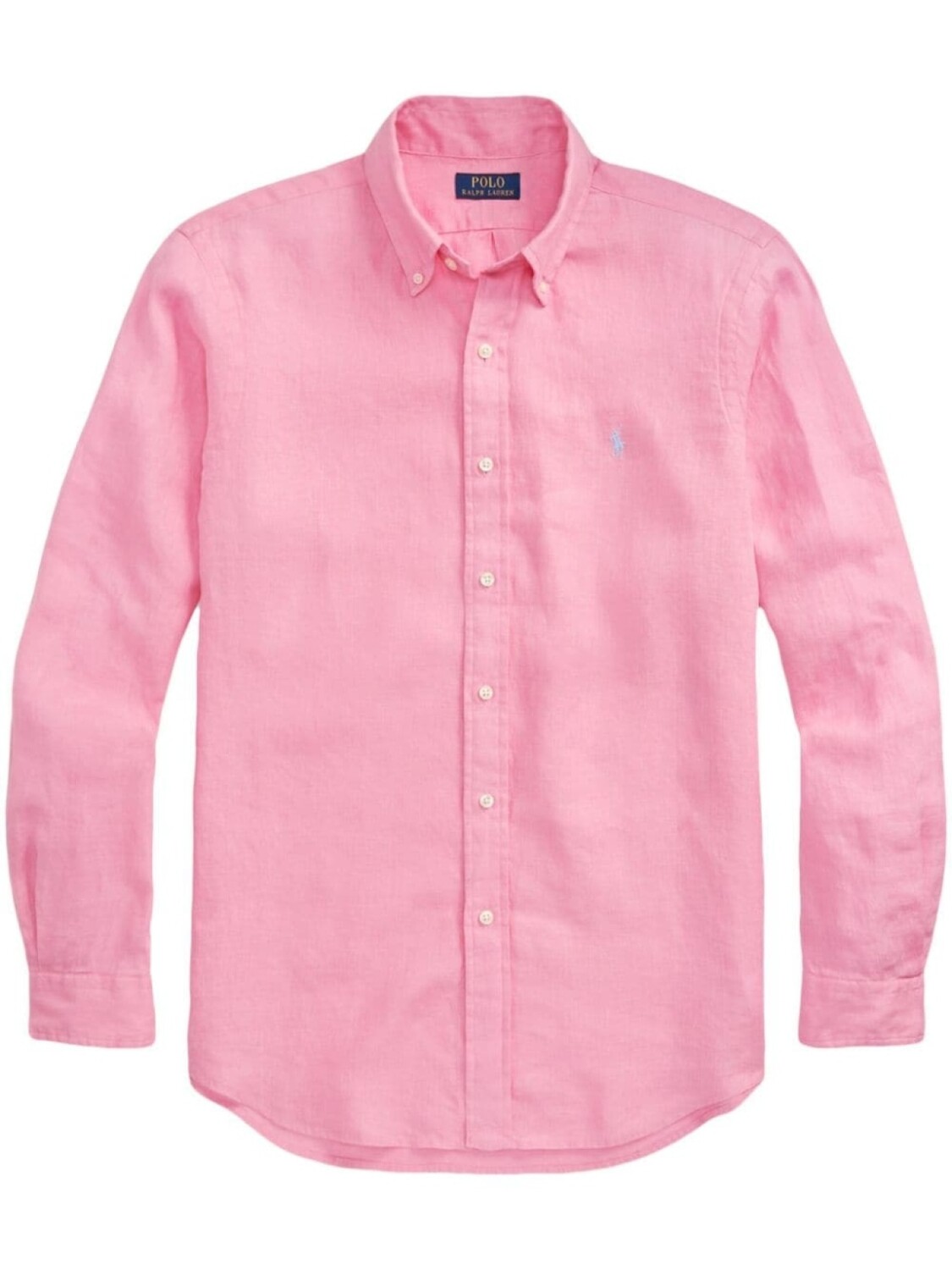 

Polo Ralph Lauren льняная рубашка с вышивкой Polo Pony, розовый
