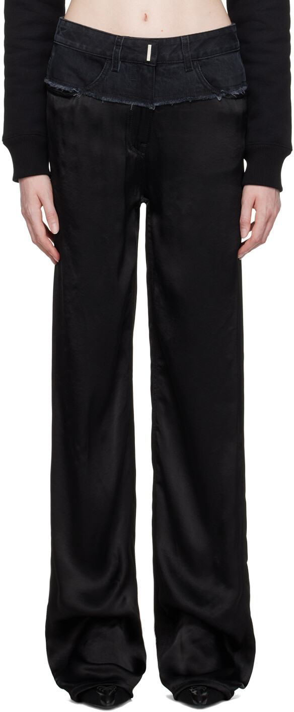 

Черные комбинированные джинсы Givenchy
