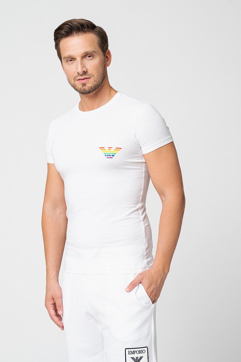 Домашняя футболка с логотипом Emporio Armani Underwear, белый