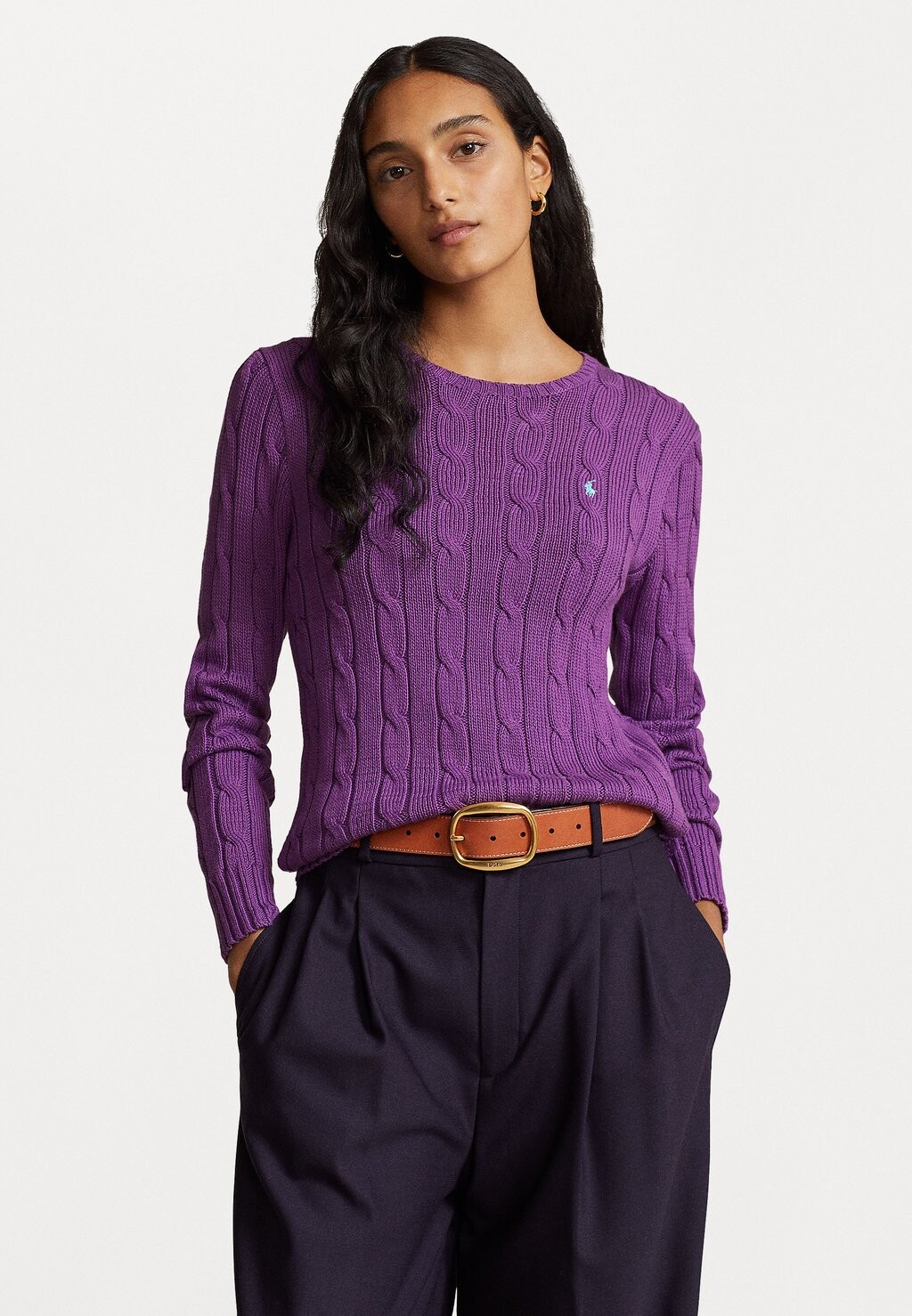 

Свитер Julianna Long Sleeve Polo Ralph Lauren, цвет paloma purple