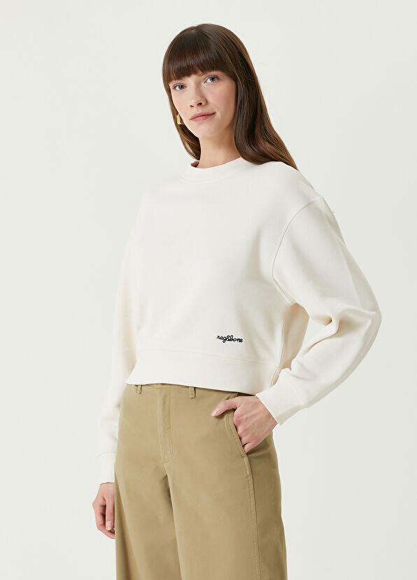 

Винтажная махровая толстовка Rag&Bone, белый