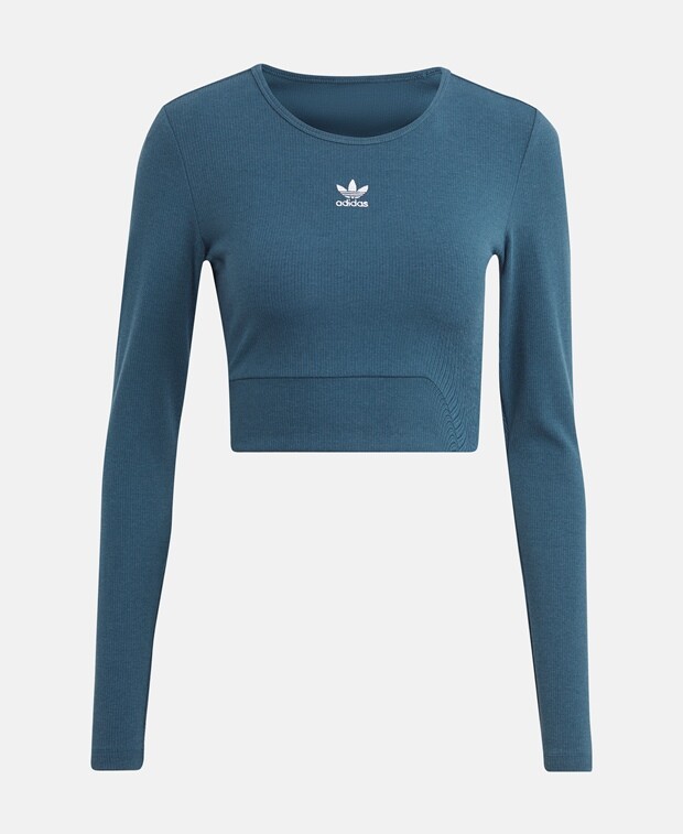 

Укороченный лонгслив adidas, шиферно-синий