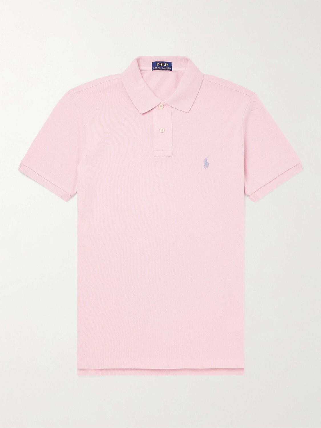 

Рубашка поло из хлопка-пике с вышитым логотипом POLO RALPH LAUREN, розовый
