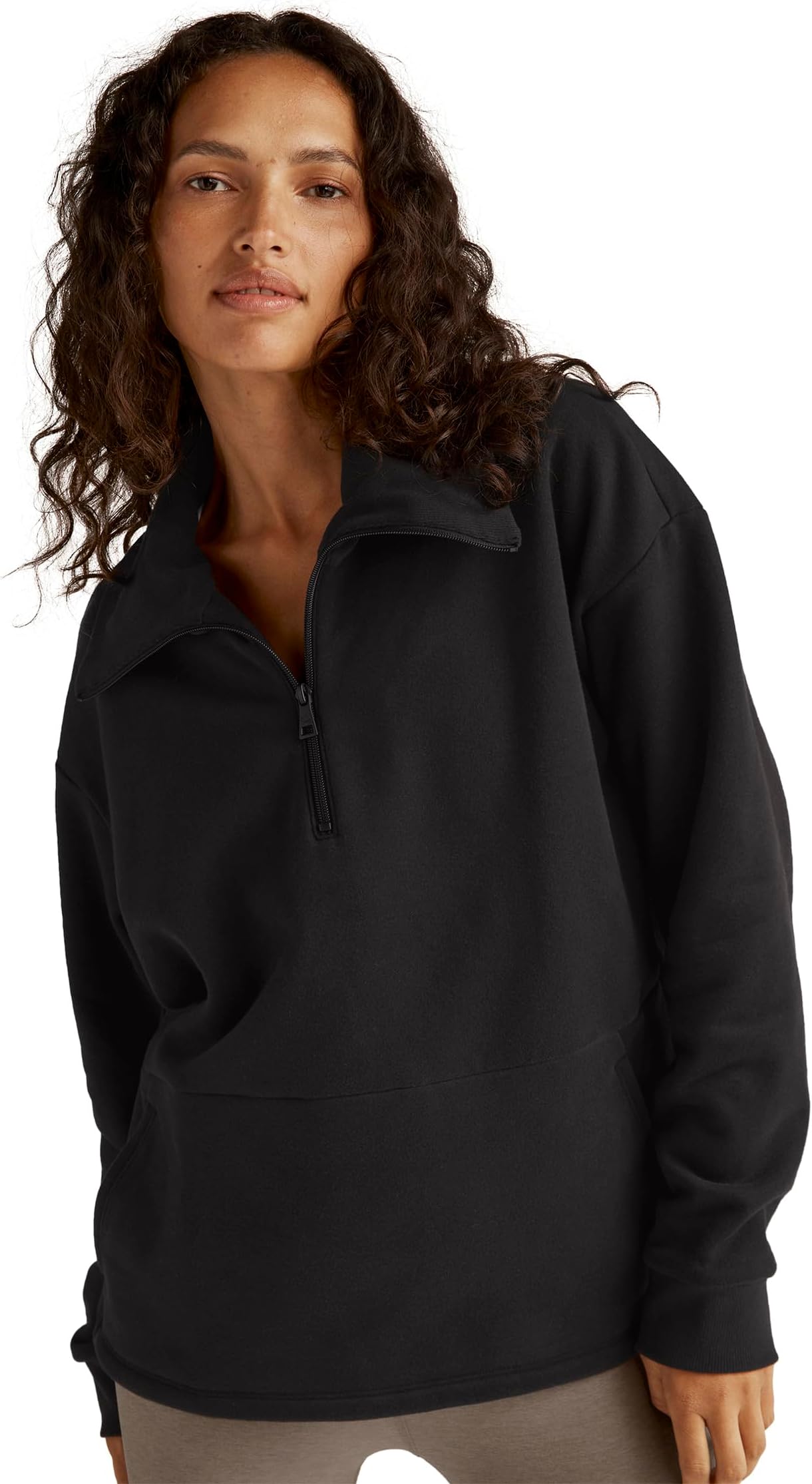 Трек-пуловер Beyond Yoga, черный пуловер beyond yoga printed lux lounger raglan
