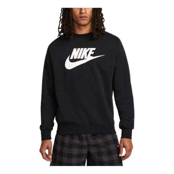 толстовка nike sleeves pocket crew neck sweatshirt черный Толстовка Nike logo crew neck sweatshirt 'Black', черный