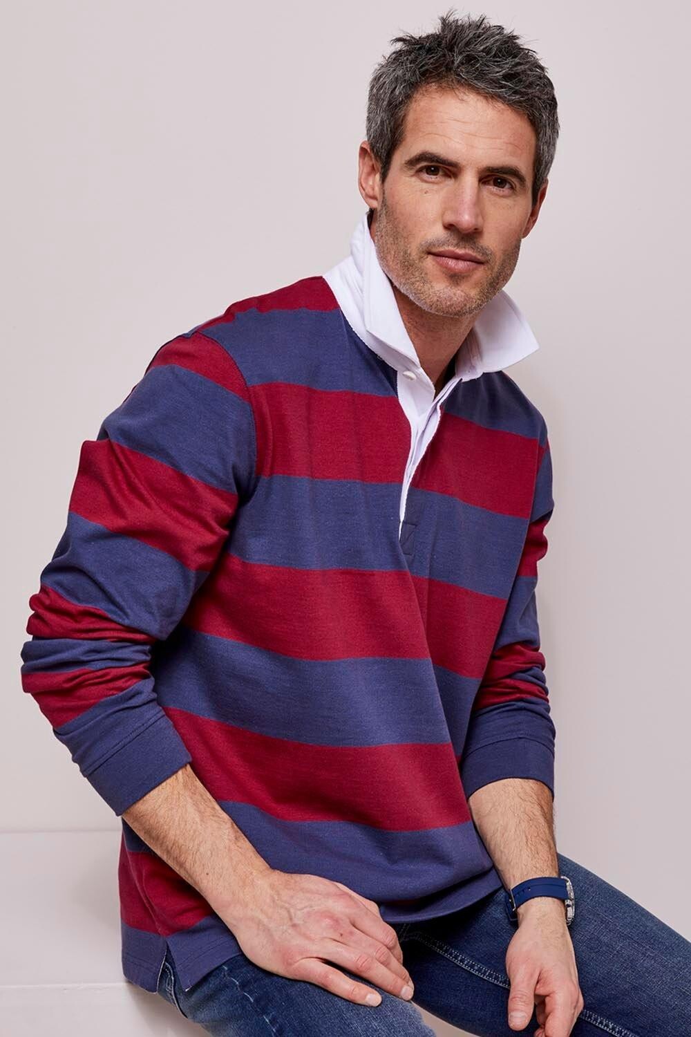 

Рубашка для регби с длинным рукавом Heritage Cotton Traders, красный