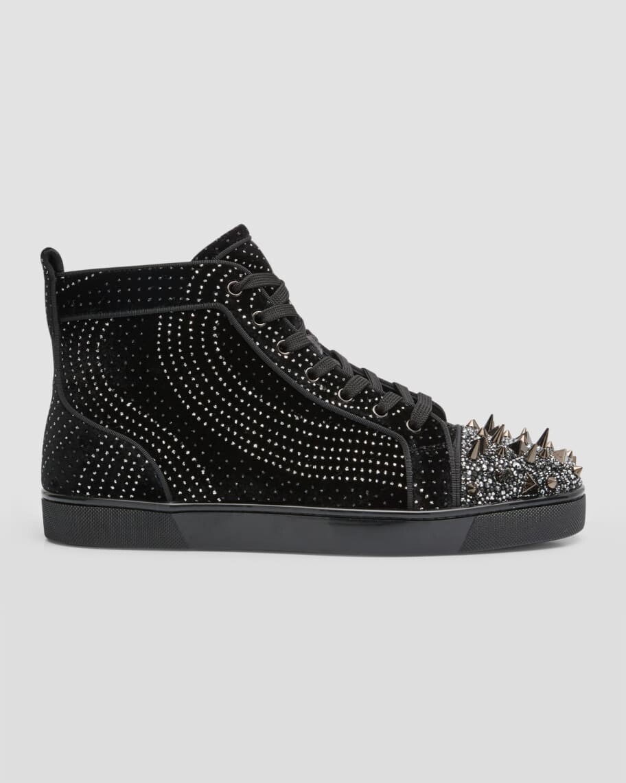 

Мужские замшевые высокие кеды Lou Pik Pik с красной подошвой Christian Louboutin