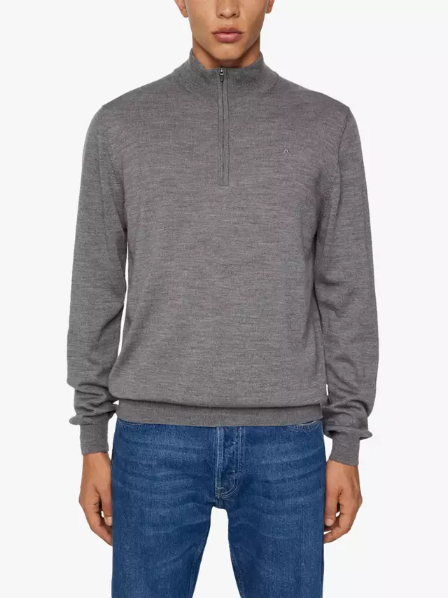 

Джемпер J.Lindeberg Kiyan Merino Wool Quarter Zip, цвет mid/grey/melange