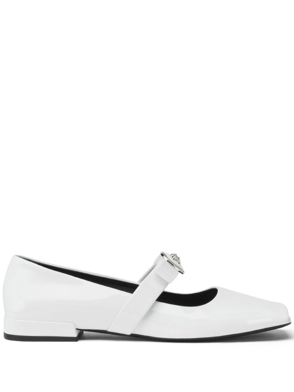 

Versace балетки Gianni Ribbon, белый