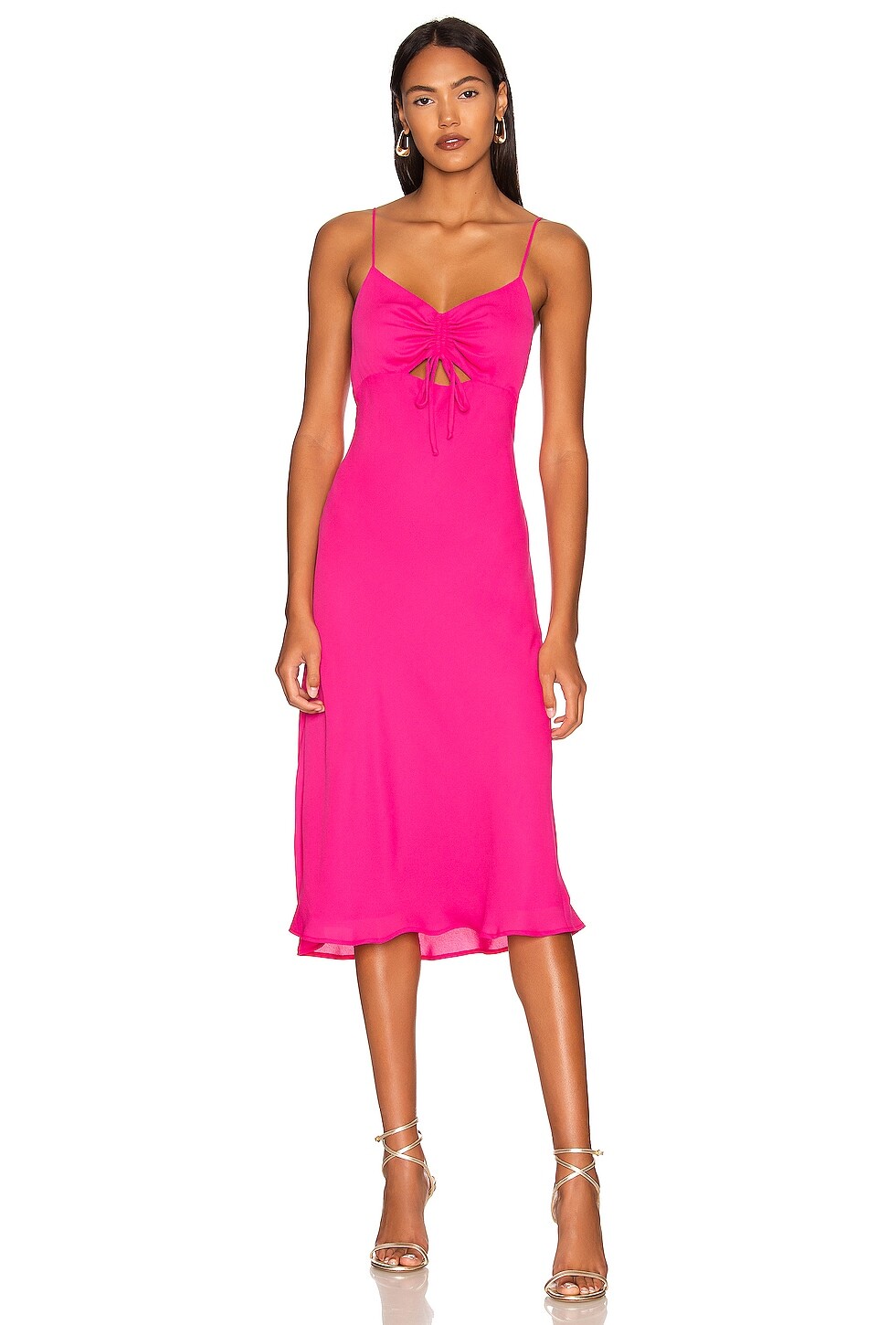 

Платье миди krisa Cutout Cami, цвет Rosa