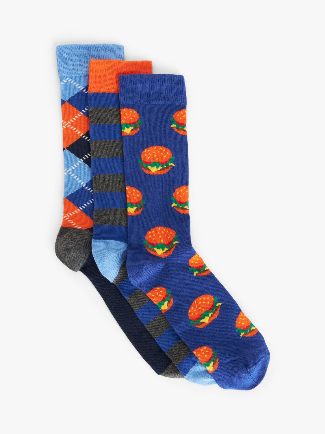 

Носки-гамбургеры Happy Socks, синий/мульти