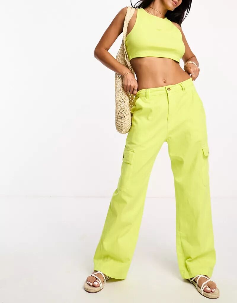 

Желтые пляжные брюки ROXY Surf Kind Kate