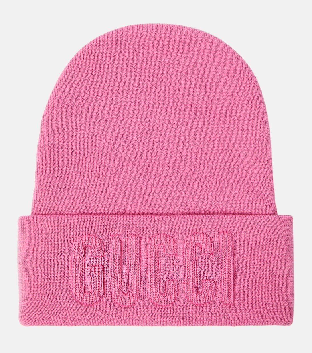 

Шерстяная шапка с логотипом Gucci, розовый
