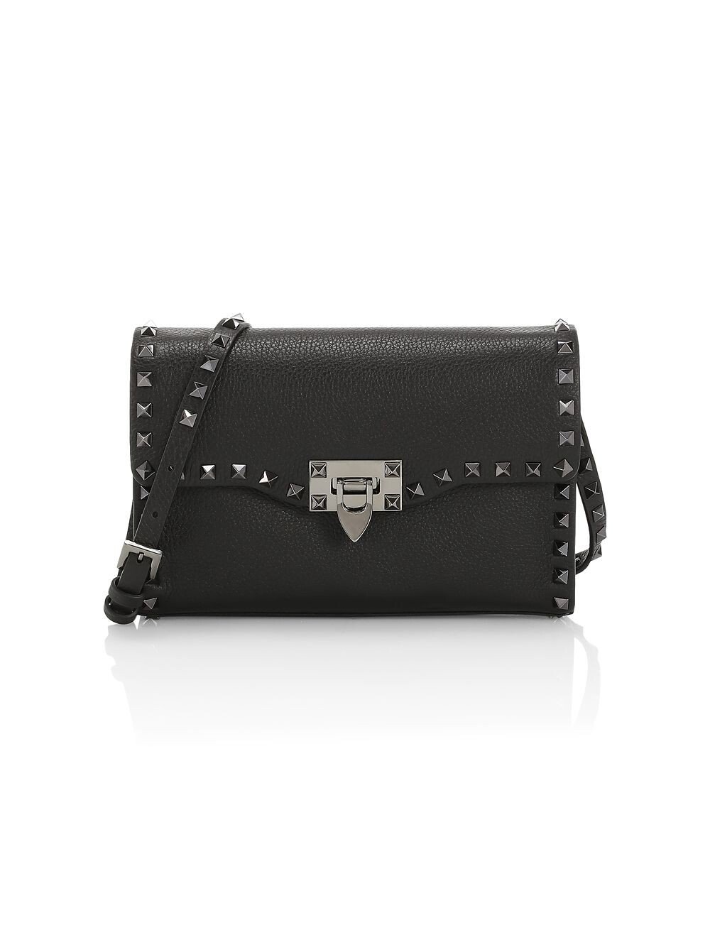 

Маленькая кожаная сумка через плечо Rockstud Valentino Garavani