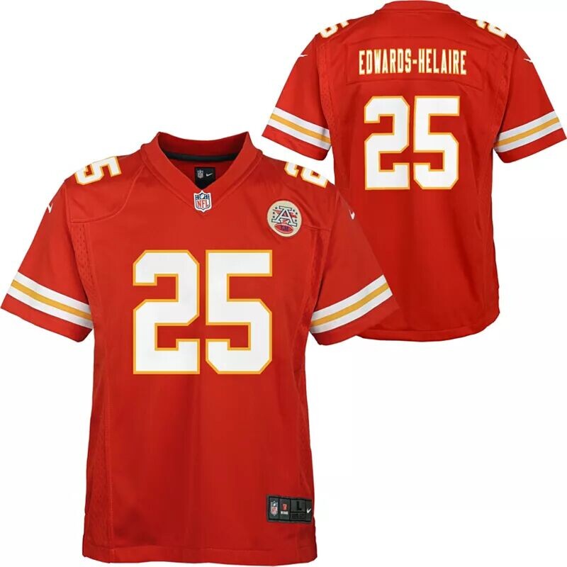 

Красная игровая майка Nike Youth Kansas City Chiefs Клайд Эдвардс-Хелер № 25