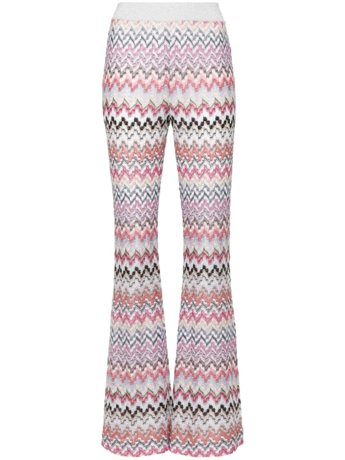 

Missoni расклешенные брюки с узором зигзаг, розовый