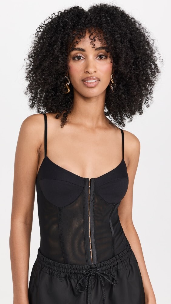 

Боди Free People Night Rhythm Corset Thong, черный