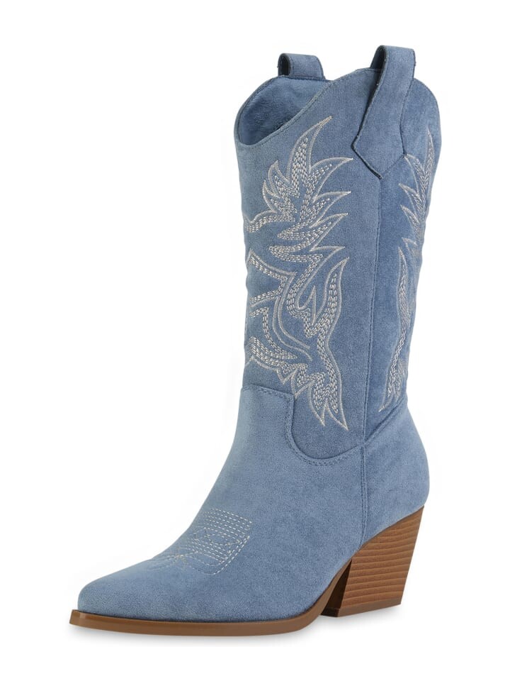 

Сапоги VAN HILL Cowboy Ella, цвет hellblau velours