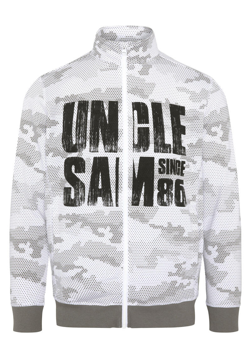 Толстовка с логотипом UNCLE SAM, цвет weiss спортивный костюм с надписью логотипом uncle sam цвет schwarz
