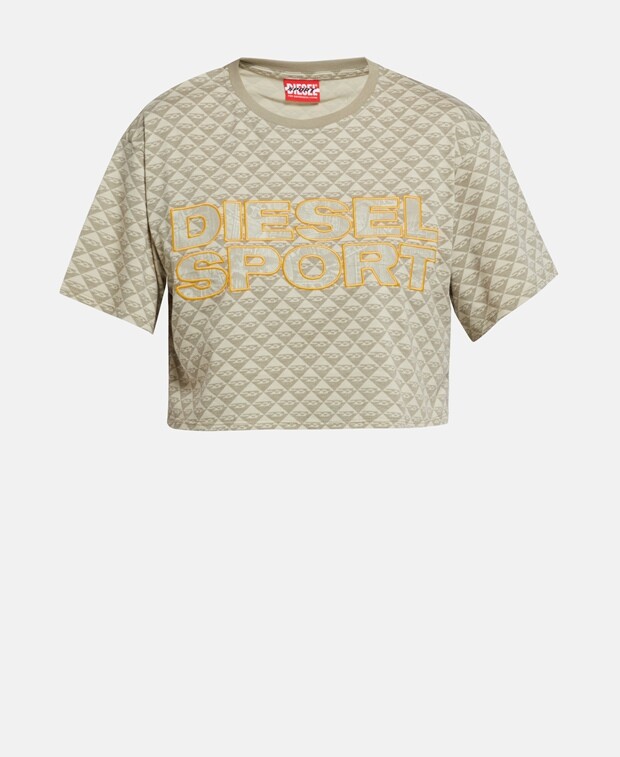 

Укороченный лонгслив Diesel, серый