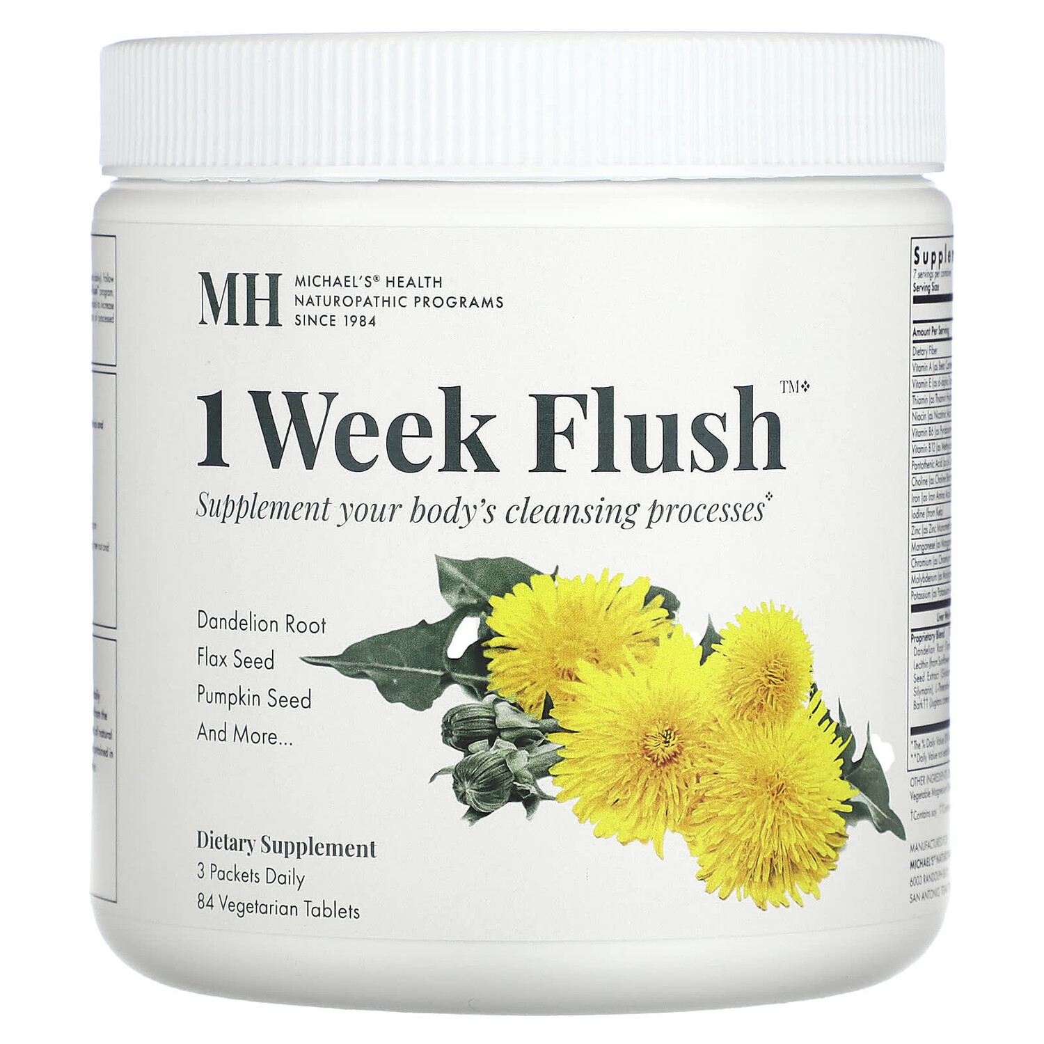 

Промывка, 1 неделя, 84 вегетарианские таблетки, Michael's Naturopathic