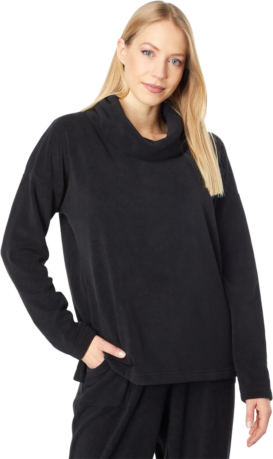 

Толстовка bobi Los Angeles Luxe Fleece Drop Sleeve Turtleneck, черный